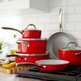 thumbnail image 6 of Tramontina 10 Piece Aluminum Ceramic Nonstick Induction Ready Cookware Set - Red, 6 of 14