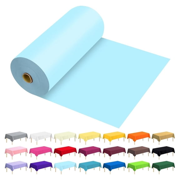 Plastic Table Cover Roll Premium Disposable Plastic Tablecloth for All Type/Shape Tables