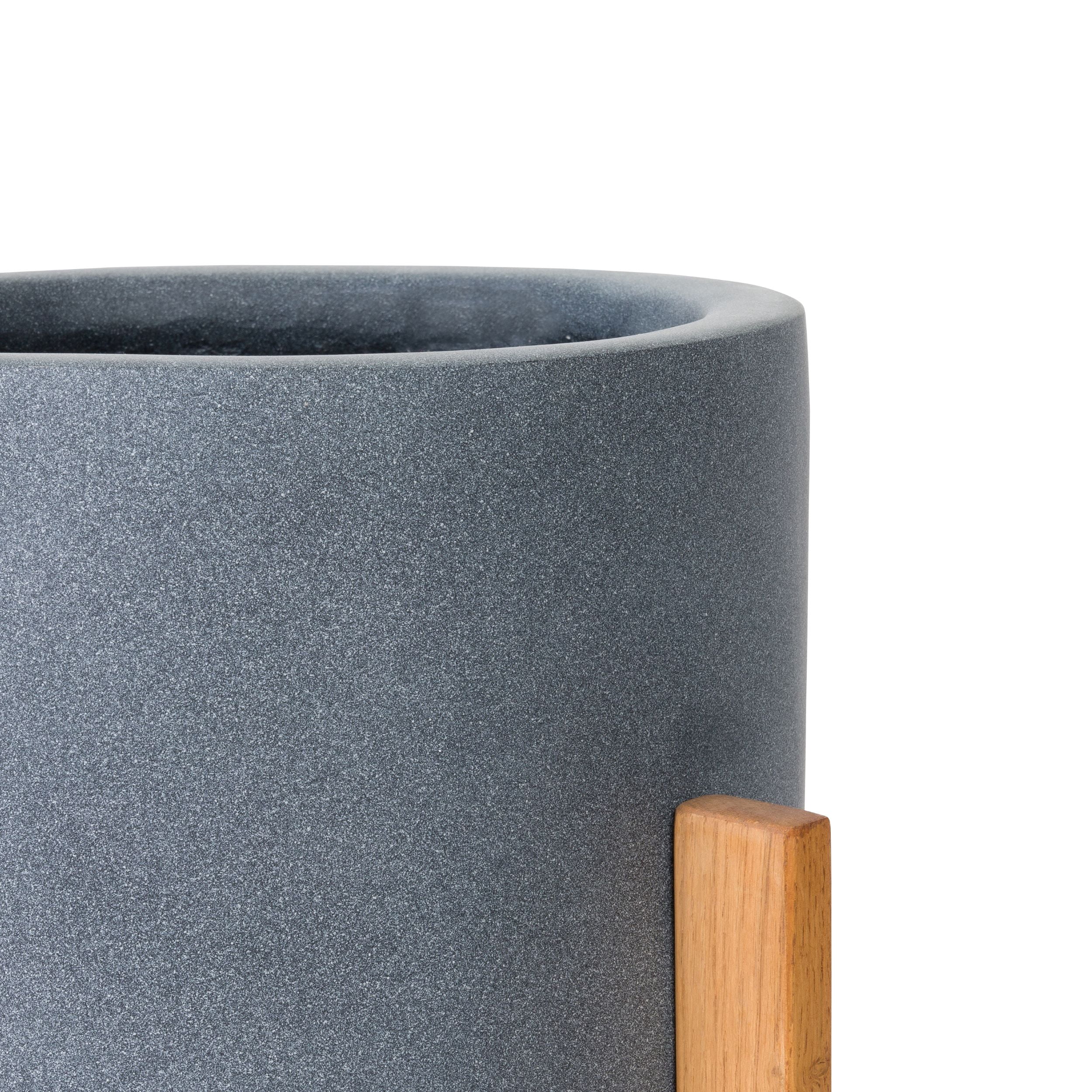 Rowan Modern Outdoor Planter - 18" Gray