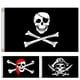 thumbnail image 1 of Banderines piratas de esqueleto con bandera Jolly Roger para fiesta de Halloween, fiesta pirata, 1 of 7