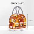 thumbnail image 2 of Fotbe Happy Thanksgiving Three Gnomes Bolsa de Almuerzo con Estampado, Lonchera Aislada, Contenedor de Comida Reutilizable Tipo Cooler a Prueba de Fugas, 2 of 6