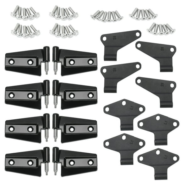 16Pcs For 07-18 Jeep Wrangler JK Body Door Hinge Replacement Set Powder Coat US