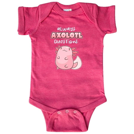 

Inktastic Always Axolotl Questions Cute Curious Axolotl Gift Baby Boy or Baby Girl Bodysuit