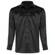 thumbnail image 2 of Camisa Cagnkofi de satén de seda brillante de color liso para hombre con mangas largas elásticas, 2 of 4