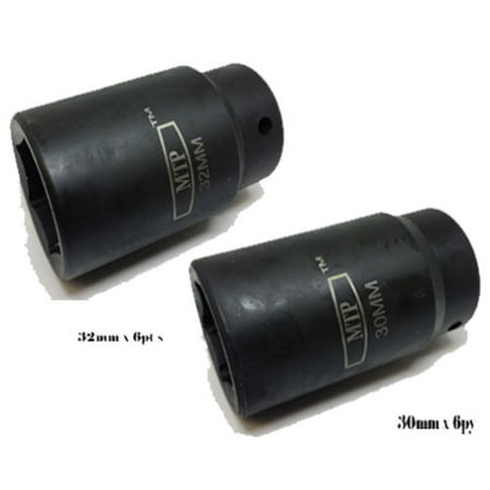

MTP ® (30mm + 32MM) Combo 1/2 Drive Deep Air Impact Socket CrV Heated Treated 6 Point Metric