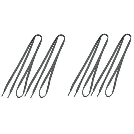 

2X Athletic Sneaker Canvas Shoes Laces String Dark Gray Pair