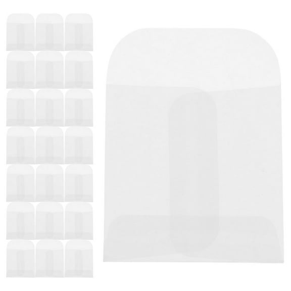 WEUVEB Clear Transparent Paper Envelopes for Jewelry Storage and Collectibles, 60 Pieces Protective Organizing Bags