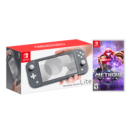 Nintendo Switch Lite Gray Console with Metroid Prime 4 Game Bundle (Region Free)