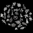 thumbnail image 4 of Colgantes, 100 piezas de abalorios de plata antigua mixta, colgantes para hacer joyas, collares, pulseras, decoración (M97), 4 of 5