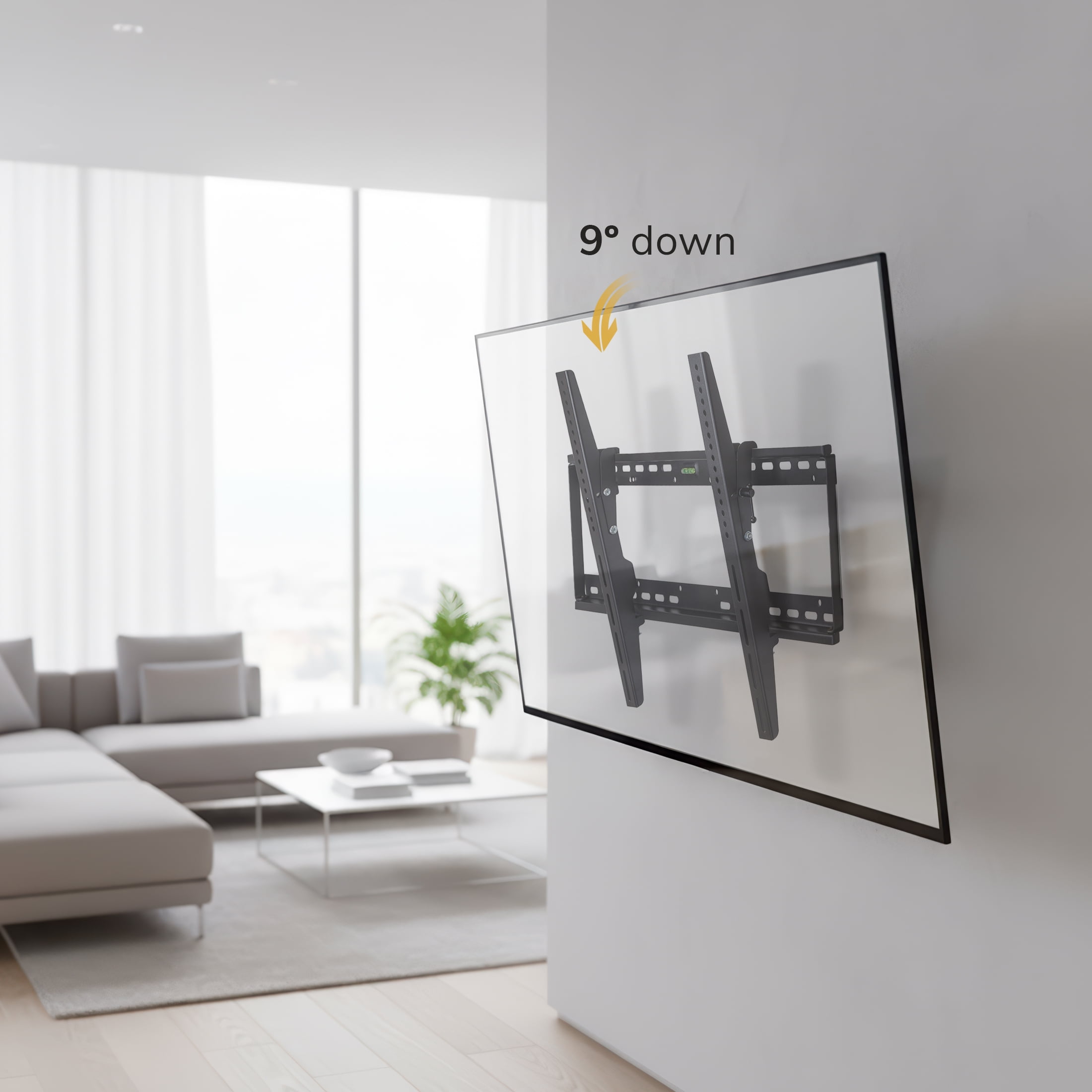 Mount-It!  Low Profile Tilting TV Wall Mount Bracket, Fits 37"-100" TVs, 165 lbs. Capacity
