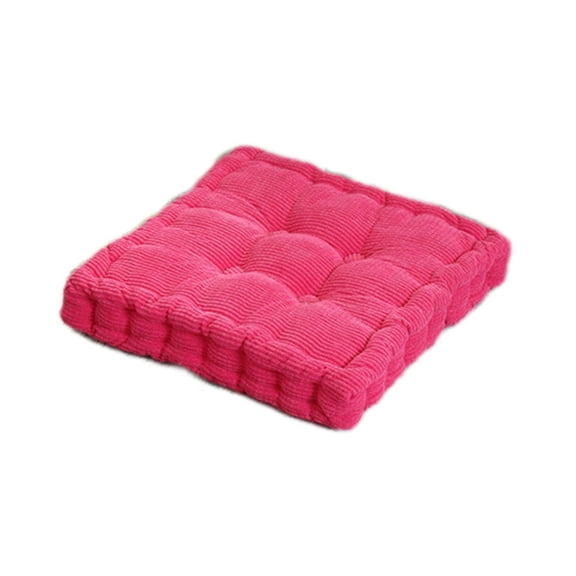 RoamHome Polyester Chair Cushion Breathable Seat Cushion for Students Workers Chair Pad for Home Office Classroom Modern Style Solid Color Home Decor Square (Pink, 1PC)
