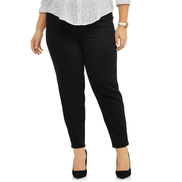 Terra & Sky Terra & Sky Women's Plus Size 2 Pocket Pull On Pant, Also