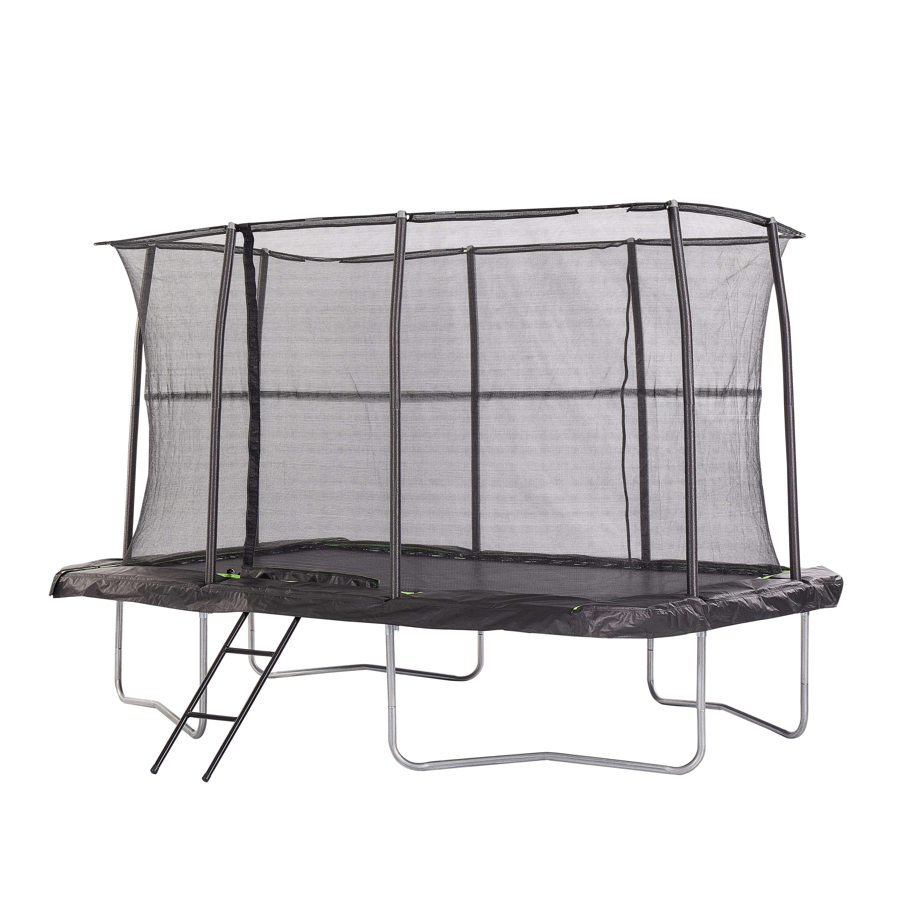 Jumpking 7ft x 10ft Rectangular Trampoline with Patented Safety Enclosure, Heavy-Duty Frame, and Powder-Coated Ladder