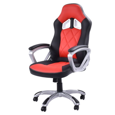 Costway High Back Racing Style Bucket Seat Gaming Chair Swivel Office Desk Task
