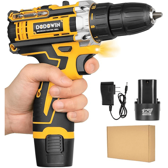 Lightweight Cordless Drill with Battery and Charger, Easy‑to‑Handle Electric Screwdriver for Women and Hobbyists, Perfect for Crafting and Light DIY