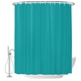 thumbnail image 2 of Shower Curtains for Bathroom, Pure Teal Green Waterproof Fabric Shower Curtain, Simple Solid Color Decorative Bathroom Curtain for Bathtub, 36"x72", No Hooks Included, 2 of 9