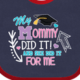 thumbnail image 4 of Inktastic My Mommy Did It and She Did It for Me with Graduation Cap Girls Baby Bib, 4 of 4