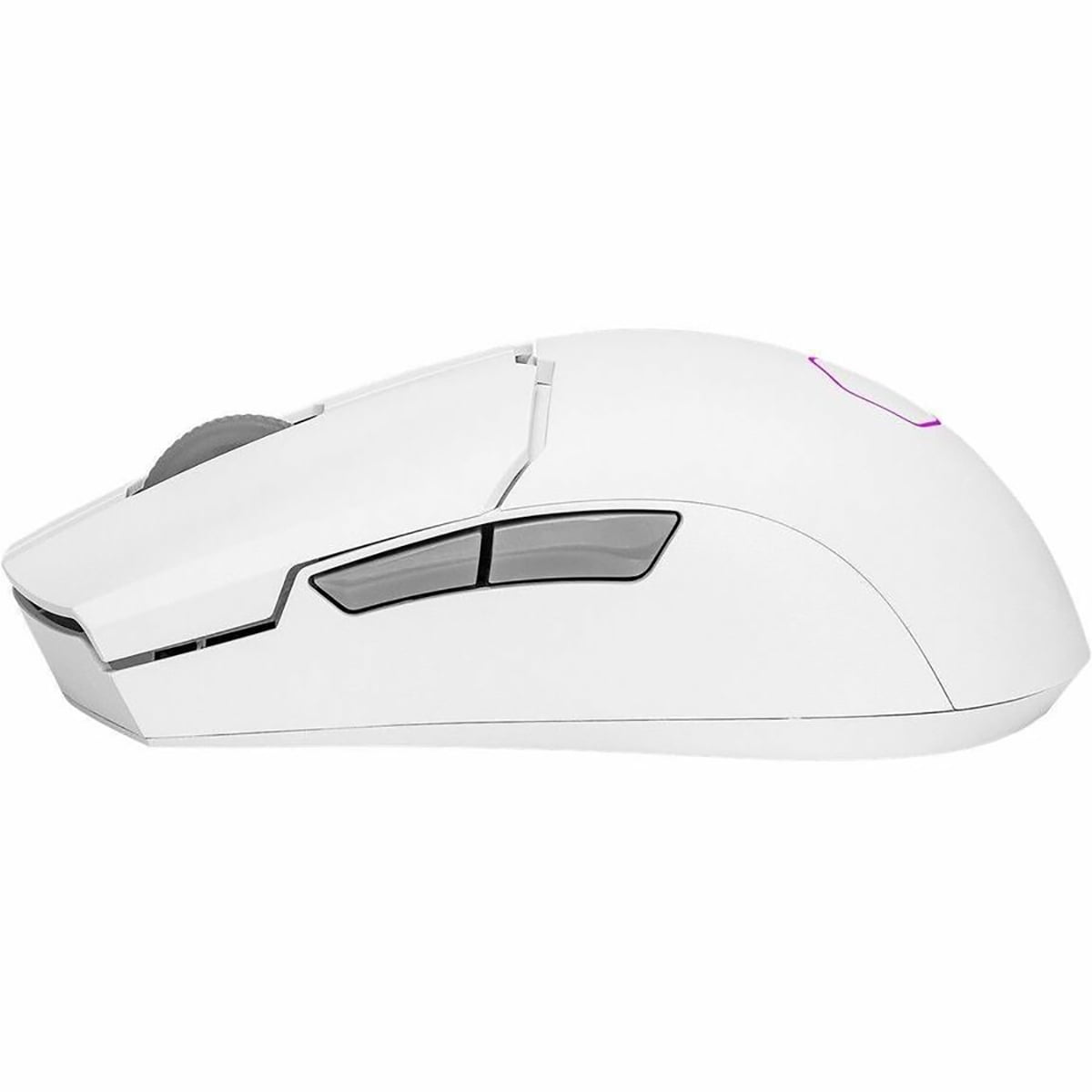 Cooler Master MM712 Gaming Mouse - Optical - Cable/Wireless - Bluetooth - 2.40 GHz - Rechargeable - White - 19000 dpi - 6 Button(s) - Right-handed