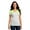White/ Neon Lime, variant on District DT264 Women Juniors Varsity V-Neck Tee T-Shirt