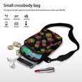 thumbnail image 7 of HELLHERO Colorful Pineapple Pattern Design with Zipper Messenger Bag for Men, Women Outdoor Travel Daily Use Crossbody Sling Bag Polyester 4.33x1.97x7.09, 7 of 7