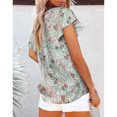thumbnail image 3 of Blusas Bohemias Para Mujer, Blusas Para Mujer De Manga Corta, Lavables A Máquina, Sueltas, Cómodas, A La Moda, Con Estampado Floral, Transpirables Para La Vida Diaria ANGGREK AH2943, 3 of 5