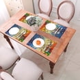 thumbnail image 6 of XMXT 1 Pcs Woven Placemats, Abstract Structure Pattern Stain Resistant Anti-Skid Placemat for Kitchen Table, 12 x 18 inches, 6 of 6