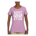 thumbnail image 2 of Wild Bobby, Best Papa Ever, Father's Day, Women Graphic Tee, Light Pink, X-Large, 2 of 4