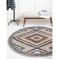 thumbnail image 1 of Rugs.com Aramis Collection Rug – 3 Ft Round Blue Medium Rug Perfect For Kitchens, Dining Rooms, 1 of 8