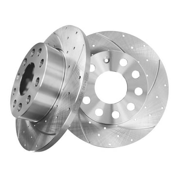 Rear Drilled Slotted Brake Disc Rotors For 2005-2010 Volkswagen Jetta