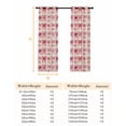thumbnail image 6 of Fsddascl Pink Bow Blackout Curtains for Bedroom/Living Room, Thermal Insulated Kitchen Curtains, Romantic Rose Beige Linen Retro Grommet Darkening Window Treatment Drapes 27.5"x39"x2, 6 of 6