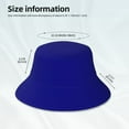thumbnail image 6 of Gaeub Navy Printed Double Sided Reflective Bucket Hat Foldable Sun Hat for Camping Hiking Fishing, 6 of 9