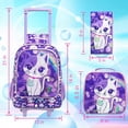 thumbnail image 4 of Mochila con ruedas KLFVB Kids para niñas con bolsa de almuerzo y bolsa para lápices, 4 of 9