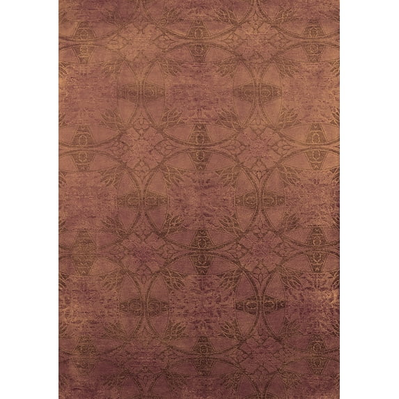 Ahgly Company Indoor Rectangle Persian Orange Bohemian Area Rugs, 7' x 9'
