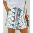 thumbnail image 5 of FreshPrettyWomens Boho Summer Shorts Beach Vacation Clothes 2025 Elastic Waist Casual Printed Loose Short Lounge Pant Pockets, 5 of 5
