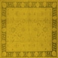 thumbnail image 1 of Ahgly Company Indoor Square Oriental Yellow Traditional Area Rugs, 4' Square, 1 of 4