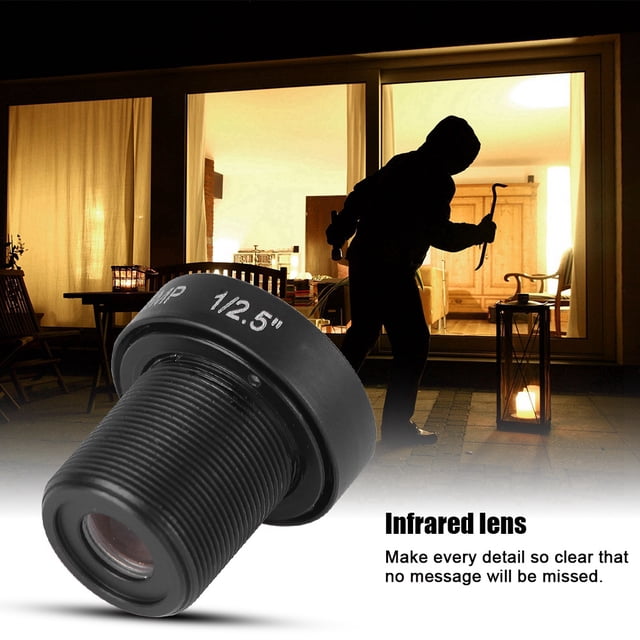 Lente De Cámara, Montura M12 Negra, Lente CCTV De 2,1 Mm, Gran Angular De 180, Alta Definición De 5 MP Para Fotografía