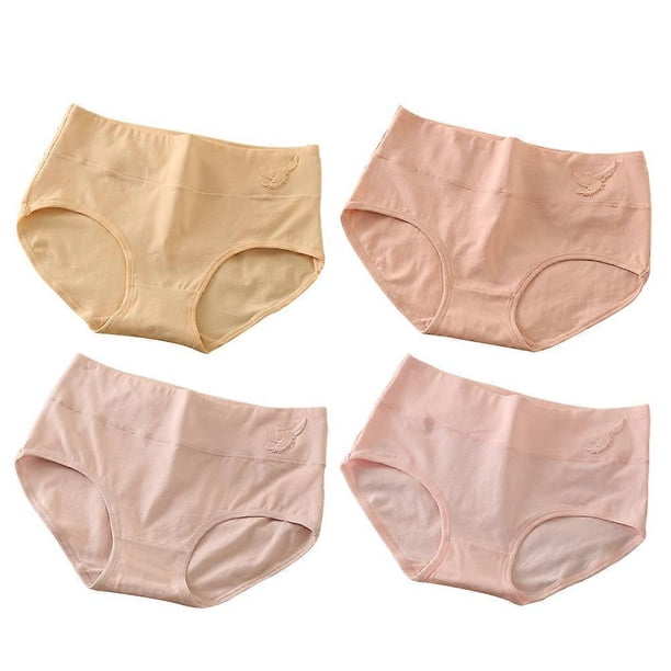 4Pcs Lovely Women Briefs Adorable Cotton Underwear Breathable Women Panties