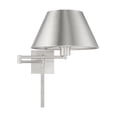 thumbnail image 2 of 40030-91 Livex Lighting 1 Light Swing Arm Wall Sconce-Brushed Nickel Finish, 2 of 10