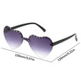 thumbnail image 2 of Brilliant Blue Light Candy Colored Heart Shaped Sunglasses Rimless Frame Party for Kids Children Trendy(Pink,One size), 2 of 2