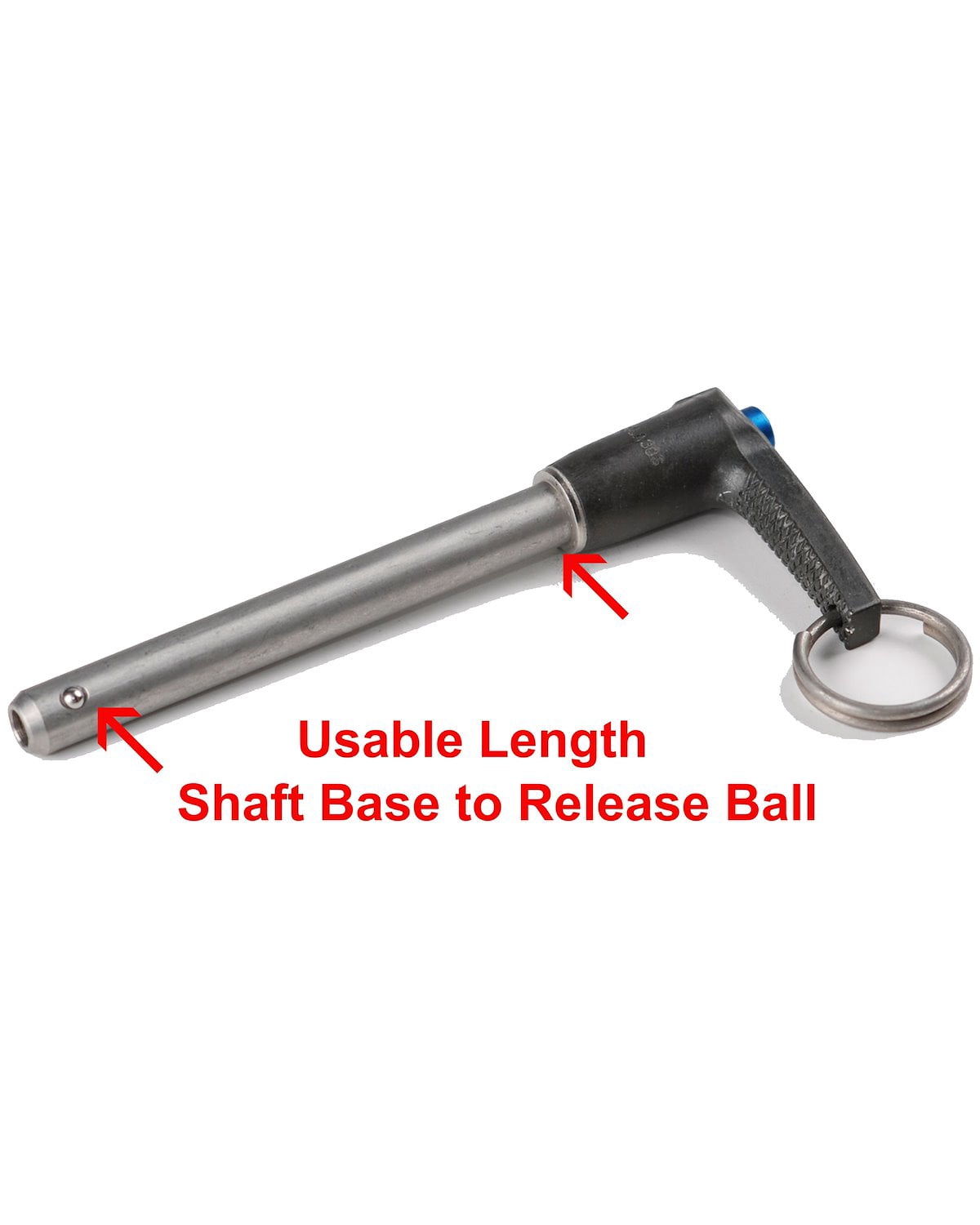 JEGS 82017 Push Button Quick Release Pin Shaft Size: 3/8 in. dia. Shaft length 3