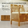 thumbnail image 6 of Outsunny Outdoor Bench with Storage Compartment, Acacia Wood Patio Bench with Cushion, 2 Seater Garden Bench for Park Balcony, Teak, 6 of 10