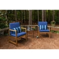 thumbnail image 3 of Casual Cushion Outdoor Club Chair Cushion, Sunbrella Fade & Water Resistant for Patio Club Chairs & Deep-Seat Loungers, 22"W x 22"D, 3.5" thick; Back 22"W x 22"H, 3.5" thick, Canvas True Blue, 3 of 4