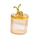 thumbnail image 5 of Soporte para almohadillas de maquillaje, organizador de cosméticos, decoración con tapa, contenedor multifuncional Amarillo jinwen Estuche de almacenamiento para almohadillas de maquillaje, 5 of 8