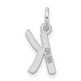 thumbnail image 3 of Sterling Silver Small Initial Letter K Charm Pendant, 3 of 4