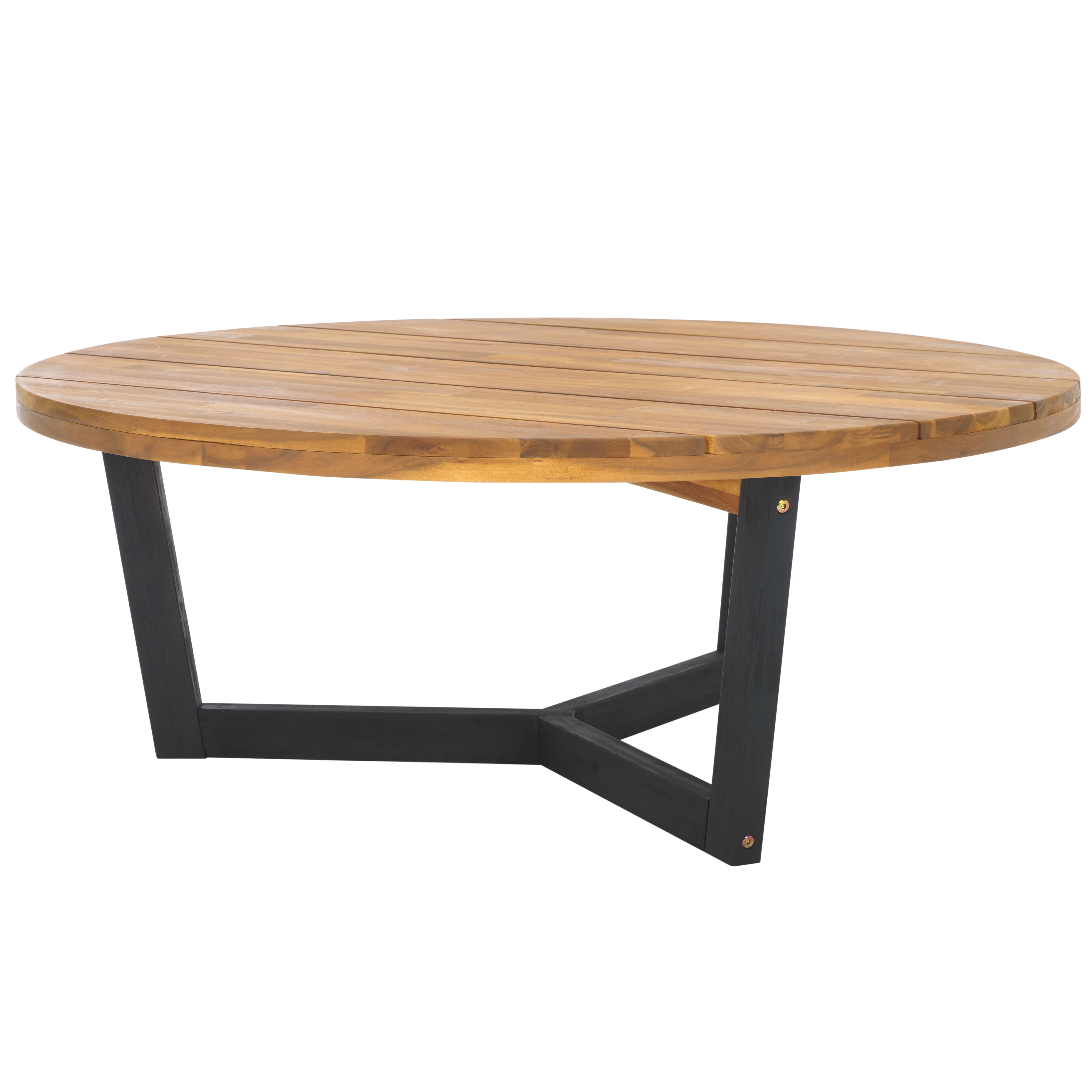 Safavieh Leo Modern Storage Acacia Wood Coffee Table, Natural/Black