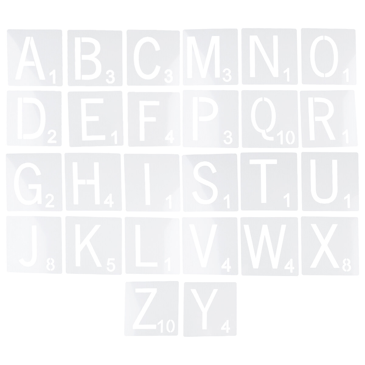 Templates Drawing Spelling Plastic Kids Stencil Letters Toy Interesting