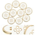 thumbnail image 3 of 30 Pcs White Metal Coat Buttons for Clothing, Sewing Accessories for Men and Women Shirts, Windbreaker, Jackets, 3 of 6