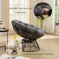 thumbnail image 5 of Ergonomic 360° Rotating Wicker Papasang Chair, Indoor & Outdoor Rattan Chair, Soft Cushion & High-Capacity Steel Frame Are Very Suitable For Living Room, Bedroom & Reading Room, 5 of 7
