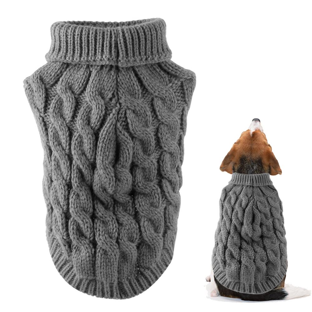 Ksruee Pet Turtleneck Sweater Dog Turtleneck Knitwear Sweater Winter