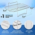 thumbnail image 2 of Air Fryer Rack for Dual Air Fryer Stainless Steel Food Dehydrator Rack Toast Rack Grill Air Fryer Accessories, 2 of 9